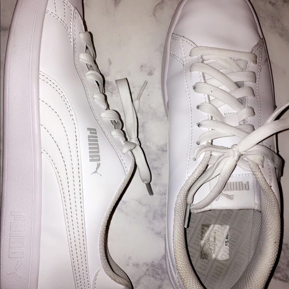 all white puma sneakers - Picture 3 of 6